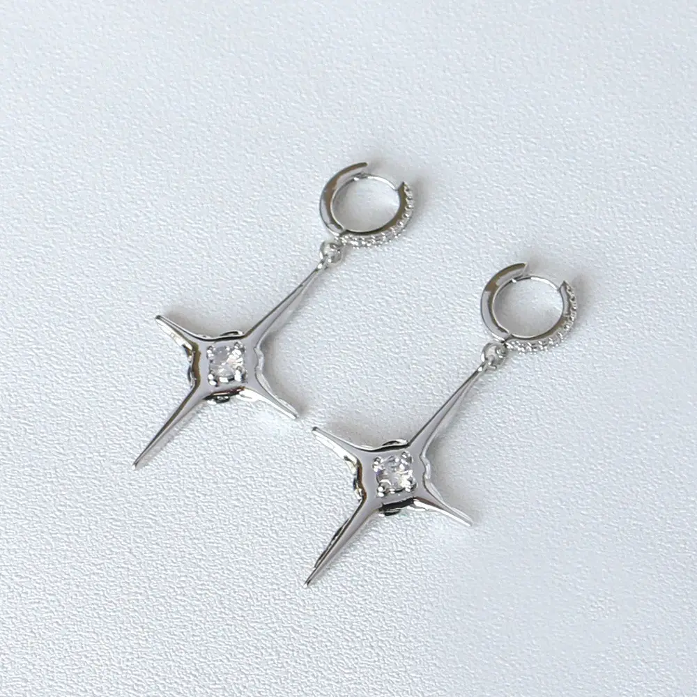 Cross Kvk Earrings Diamond Design Simple Ear Jewelry Female