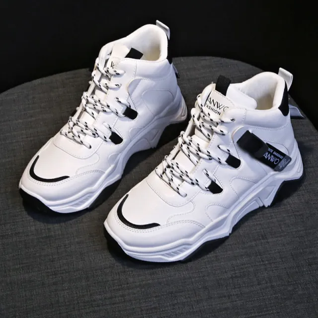 White Running Women Chunky Sport Shoes Woman Spring Summer Platform Sneakers Black - Shop at LoveMi