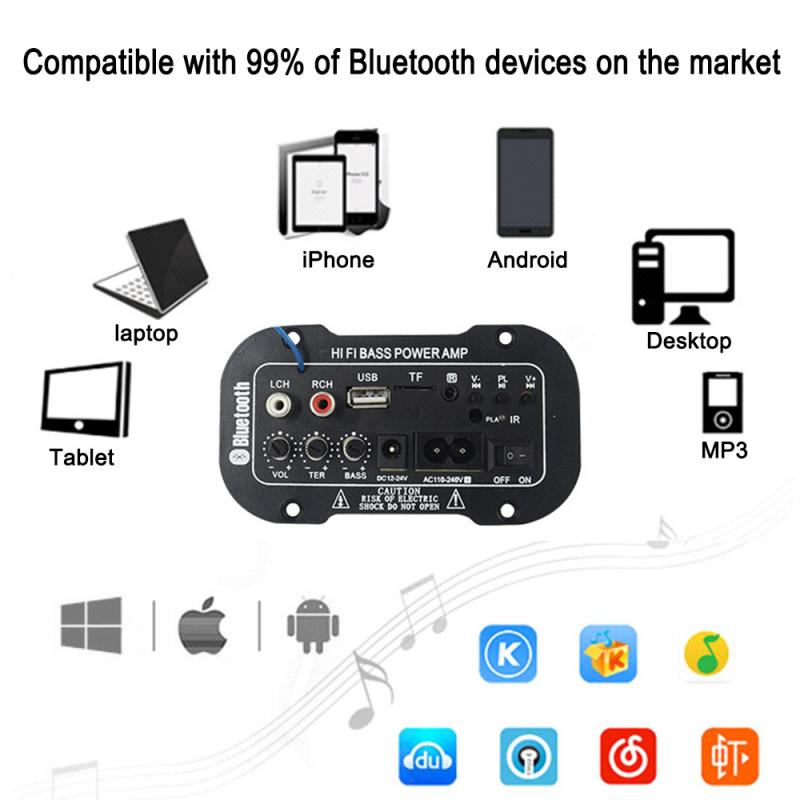 High-Power Subwoofer Amplifier Board Built-In Bluetooth - Image 3