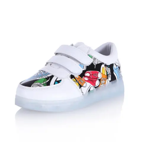 Children'S Flash Shoes Spring and Summer Colorful Glowing Girls
