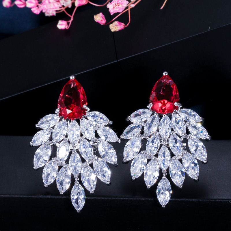 Bright Night Wedding Aaa Zircon Earrings Stud Earrings