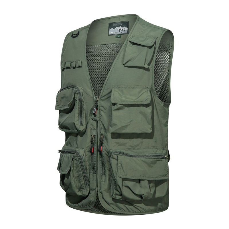 Four Seasons Vest Men'S Outdoor Multi-Pocket Fishing Photography