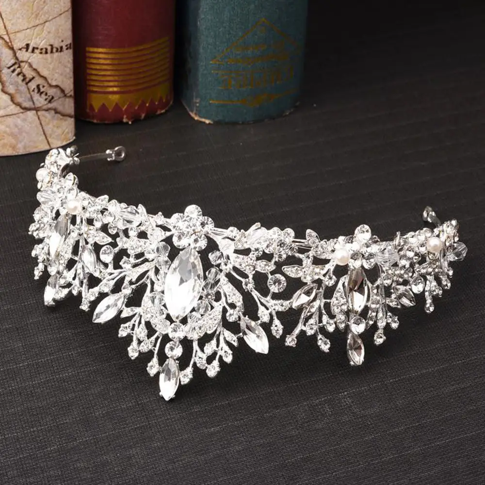 Crystal Handmade Beaded Bridal Crown Headband