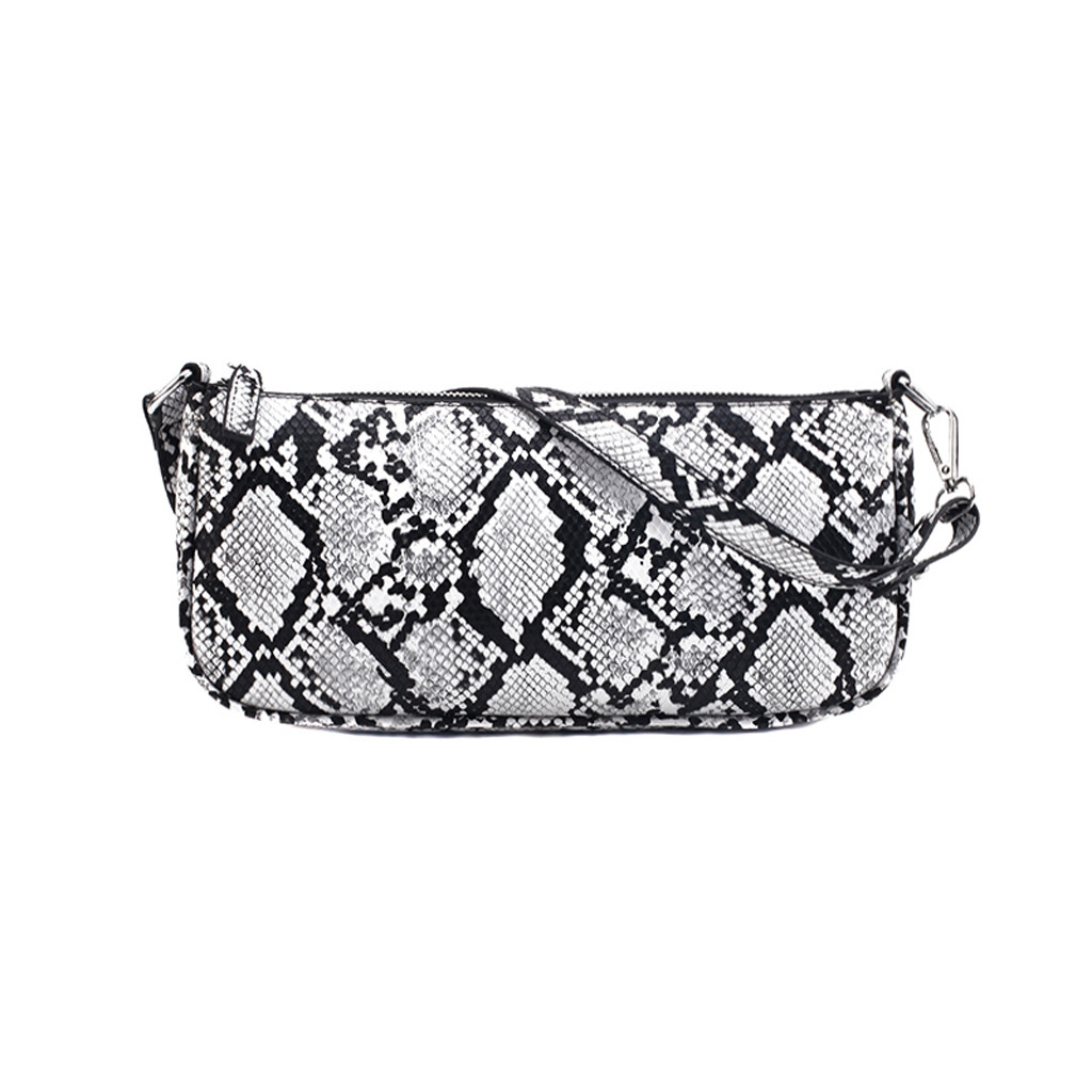 Title 2, Snake print female bag baguette