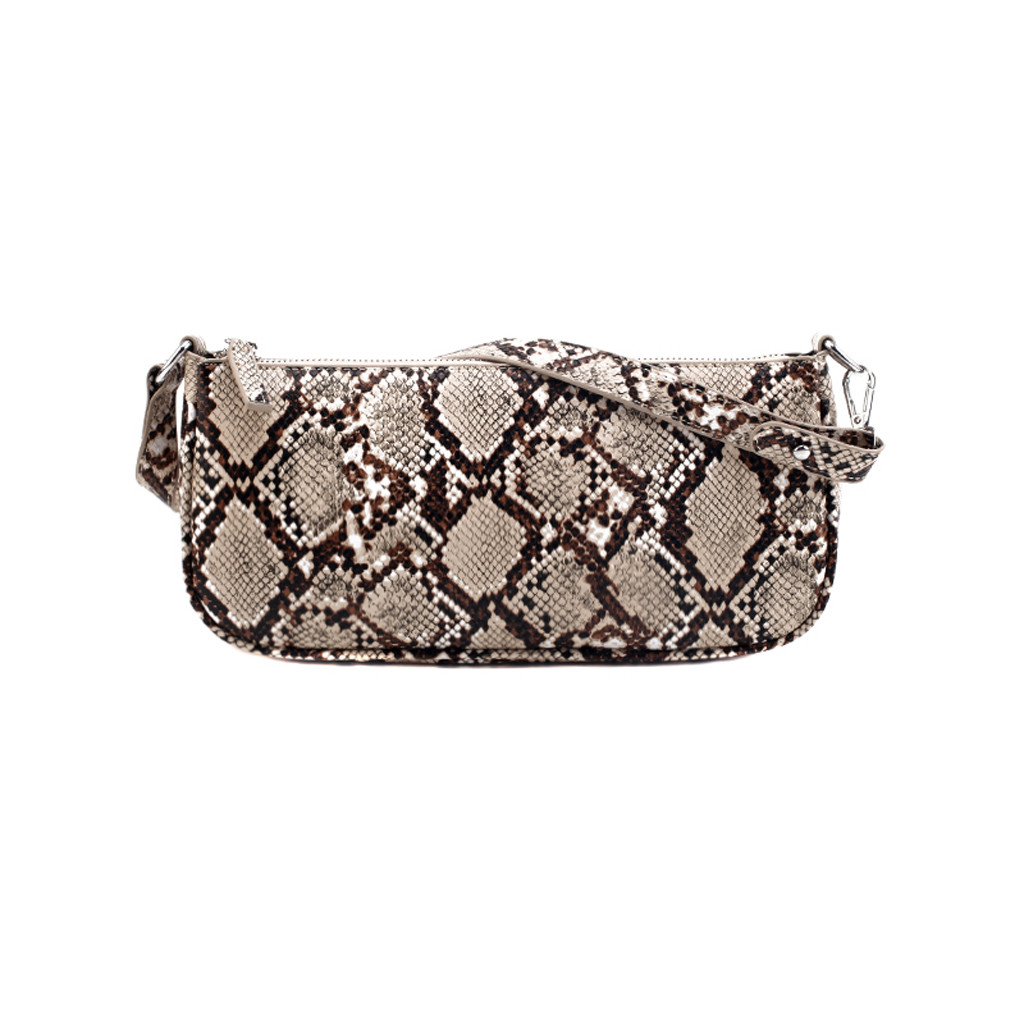 Title 3, Snake print female bag baguette