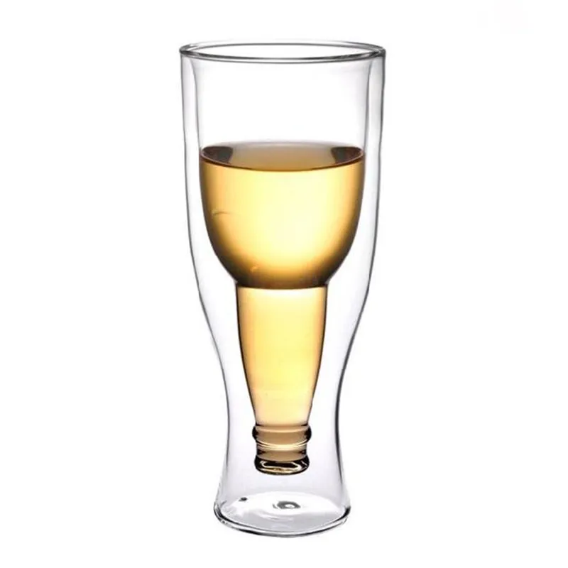 Creative Cocktail Wineglass Mug Double Wall Mugs Beer Wine Glasses Whiskey Champagne Glass – image 6