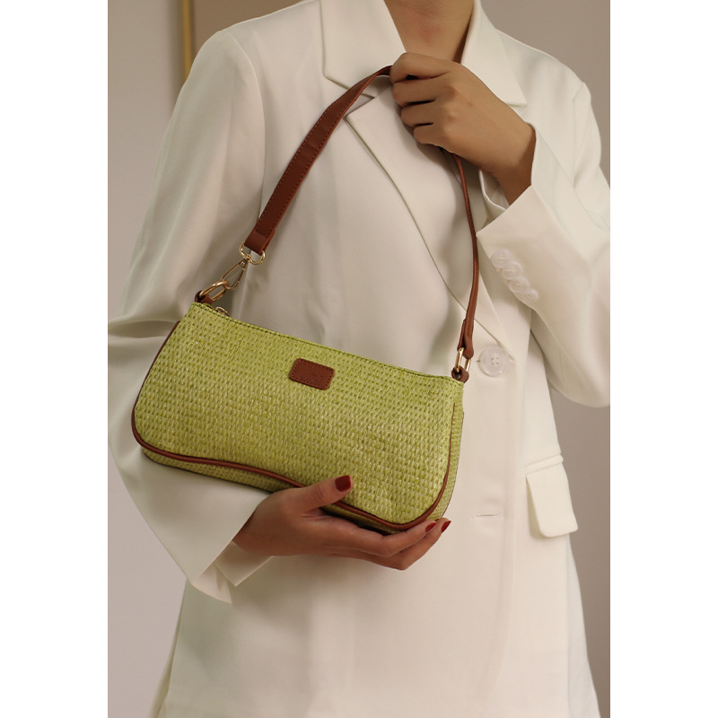 Design Braided Saddle Bag Shoulder Bag Green - Shop at LoveMi