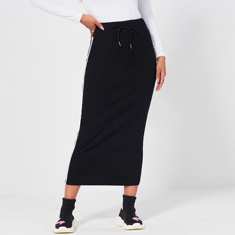 Women's Elastic Drawstring Waist Webbing Stitching