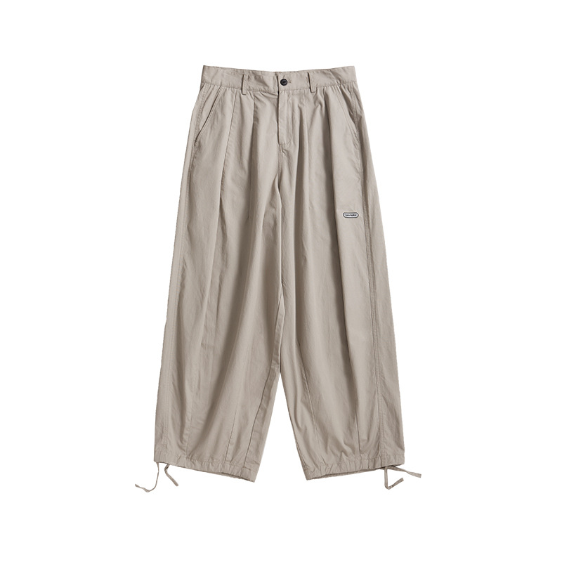 Simple Solid Color Loose Men'S Casual Pants