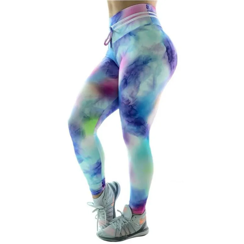 Symphony Printed Yoga Fitness Pants - Colour-L