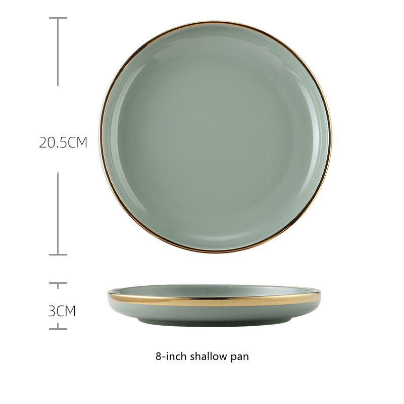 Title 1, Ceramic Bowl And Plate Border Tableware Set Hou...