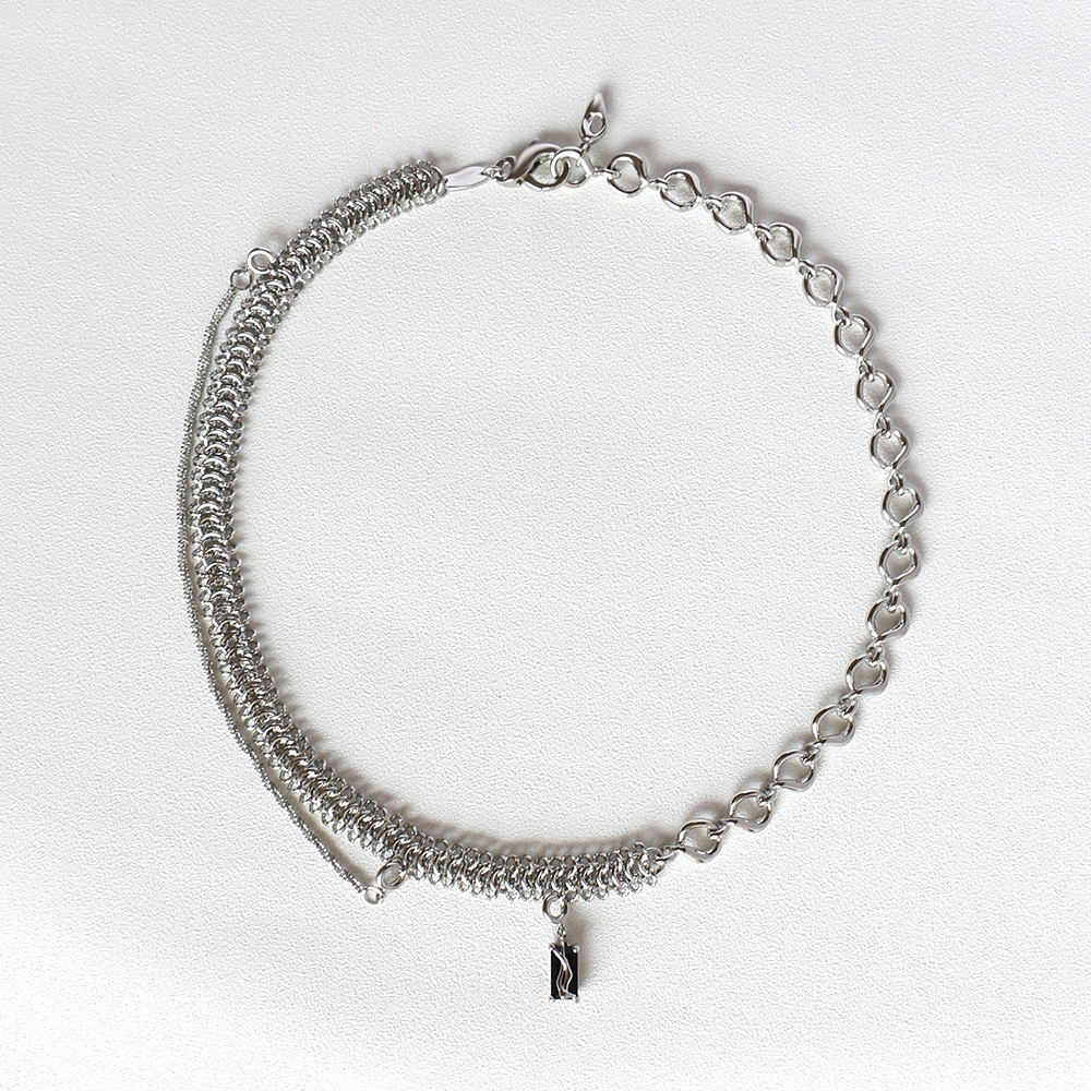 Ожерелье с морозным ветром, женское светлое ожерелье с цепочкой на ключицы, ожерелье с подвеской