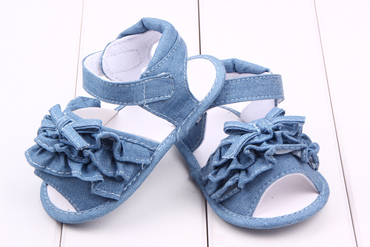 Title 5, Été nouveau Style Denim Bowknot bébé sandales c...