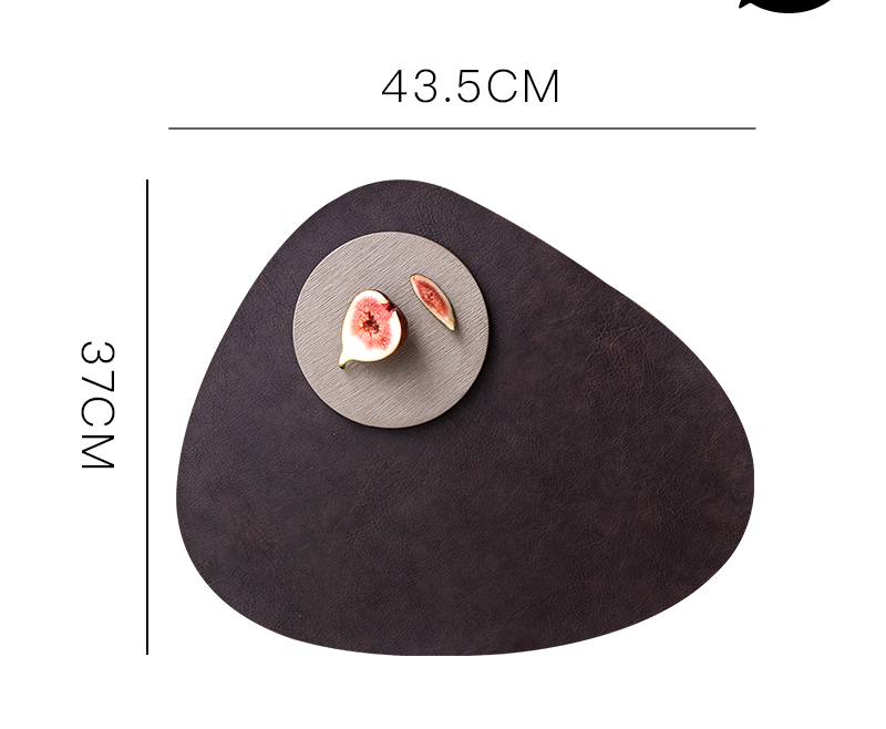Placemat Leather Placemat Waterproof and Oilproof Pad Anti-scald Heat Insulation Pad
