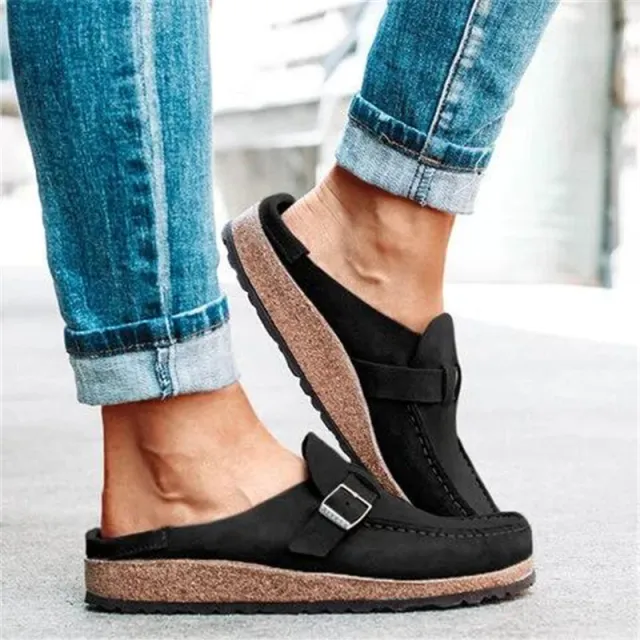 New Style Large Size Women's Casual Sandals And Slippers With Flat Bottom Black - Shop at LoveMi