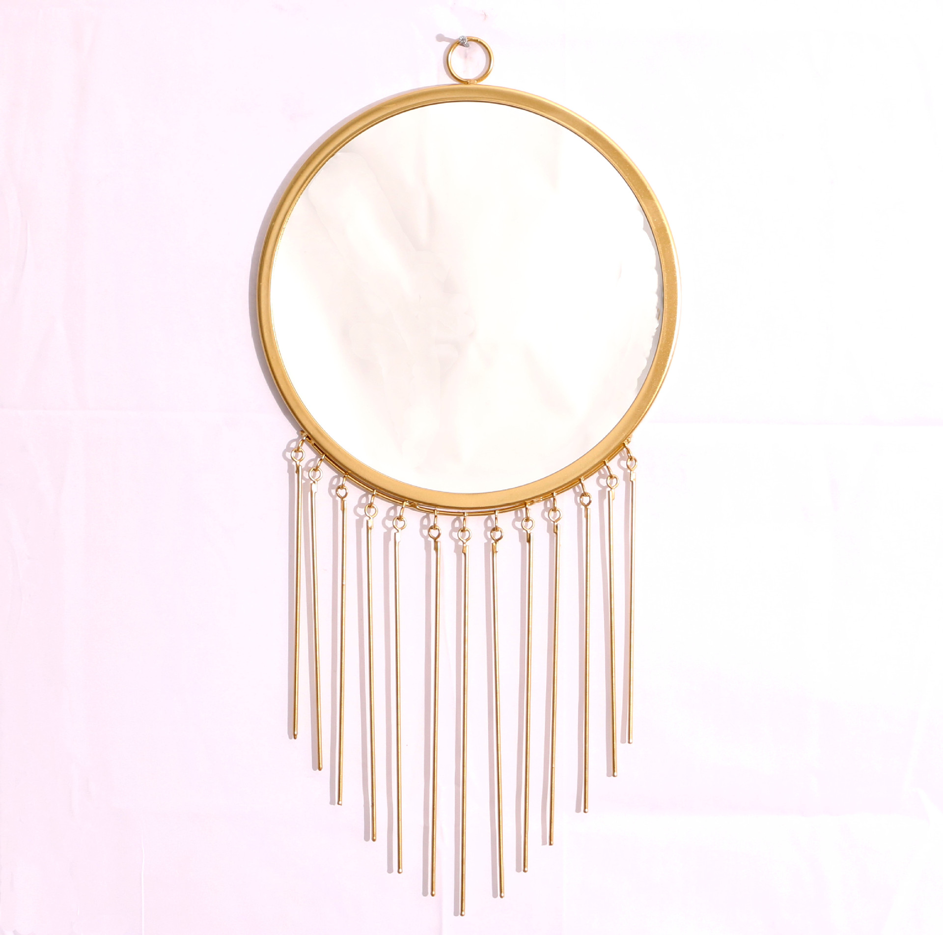 Round Wrought Iron Wall Mirror, picture 2 of 4