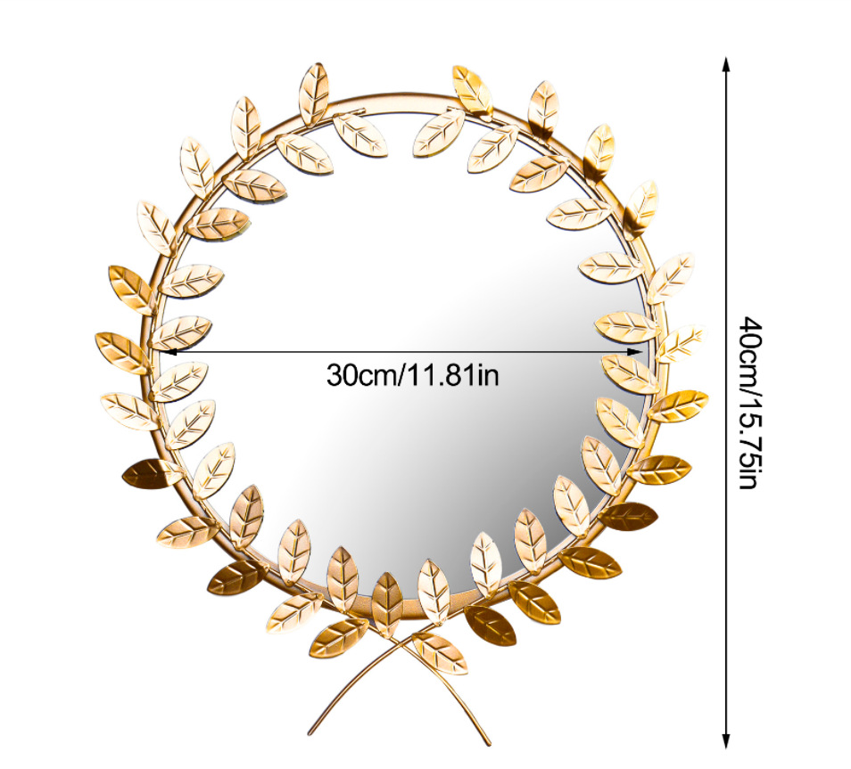 Round Wrought Iron Wall Mirror, picture 3 of 4