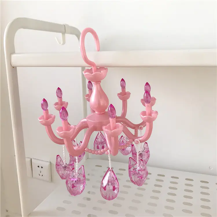 Cute Retro Crystal Chandelier Shape Clothes Rack Girly Heart