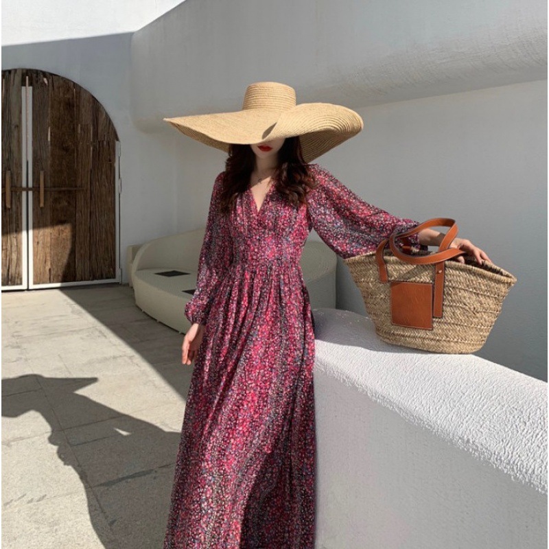 Photograph Dress Woman Super Fairy Bohemian Floral Big Swing