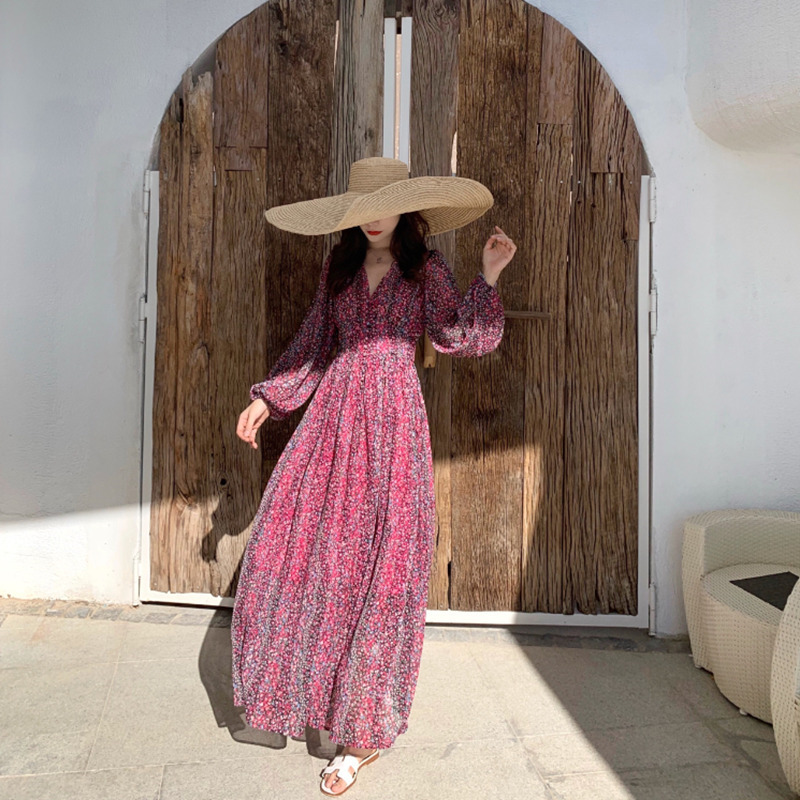 Photograph Dress Woman Super Fairy Bohemian Floral Big Swing - Image 1