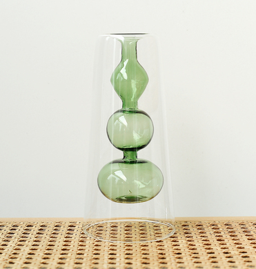 Retro Stained Glass Vase Gourd Hydroponic Flower Plant — foto 3