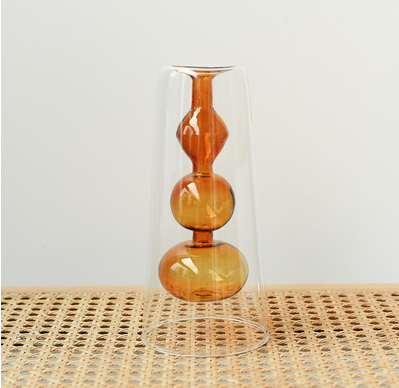 Retro Stained Glass Vase Gourd Hydroponic Flower Plant — foto 7