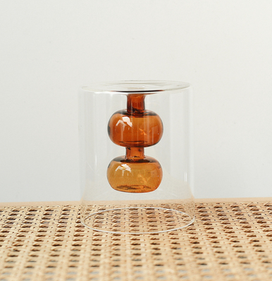 Retro Stained Glass Vase Gourd Hydroponic Flower Plant — foto 11