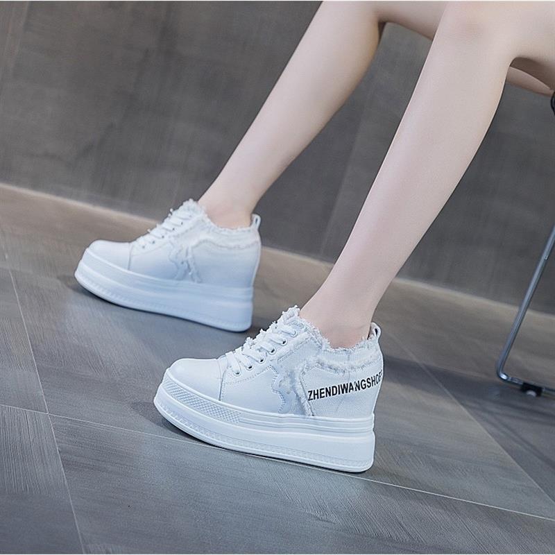 Breathable Platform Canvas Casual Shoes White - Shop at LoveMi