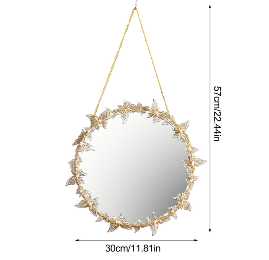 Round Wrought Iron Wall Mirror, picture 4 of 4