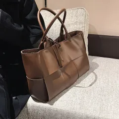New Trendy Fashion All-Match Shoulder Bag Portable Tote Bagr Bags - Coffee - View 1