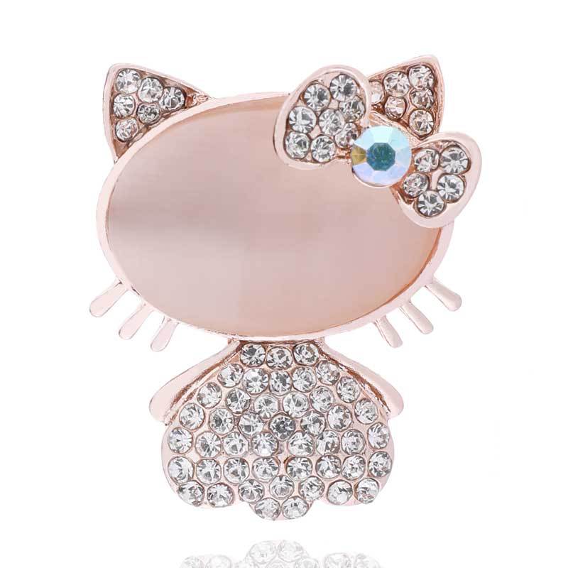 Cute Cat Brooch Cartoon Animal Shirt Collar Pin
