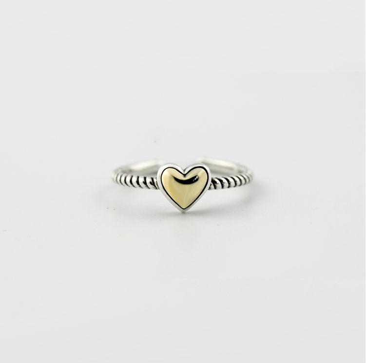 Japanese And Korean Style New S925 Sterling Silver Ring Hemp Rope Personality Creative Trend Ring