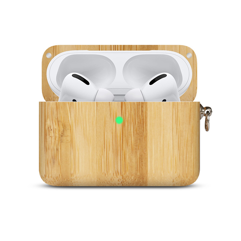 Compatible with Apple, Bluetooth WirelessEarphones Log Shell Anti-fall High-quality Solid Wood Hard Shell