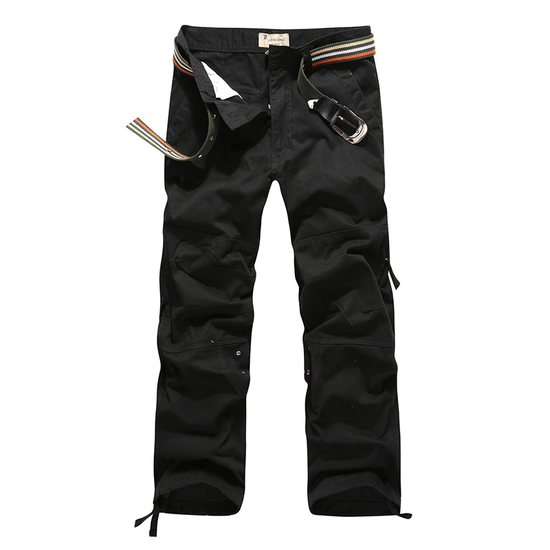 Title 2, Mens Thick Multi Pocket Cargo Trousers Loose F...