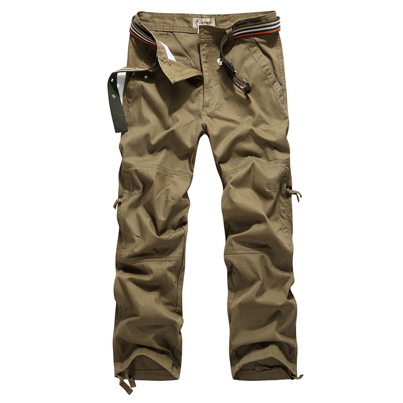 Title 6, Mens Thick Multi Pocket Cargo Trousers Loose F...