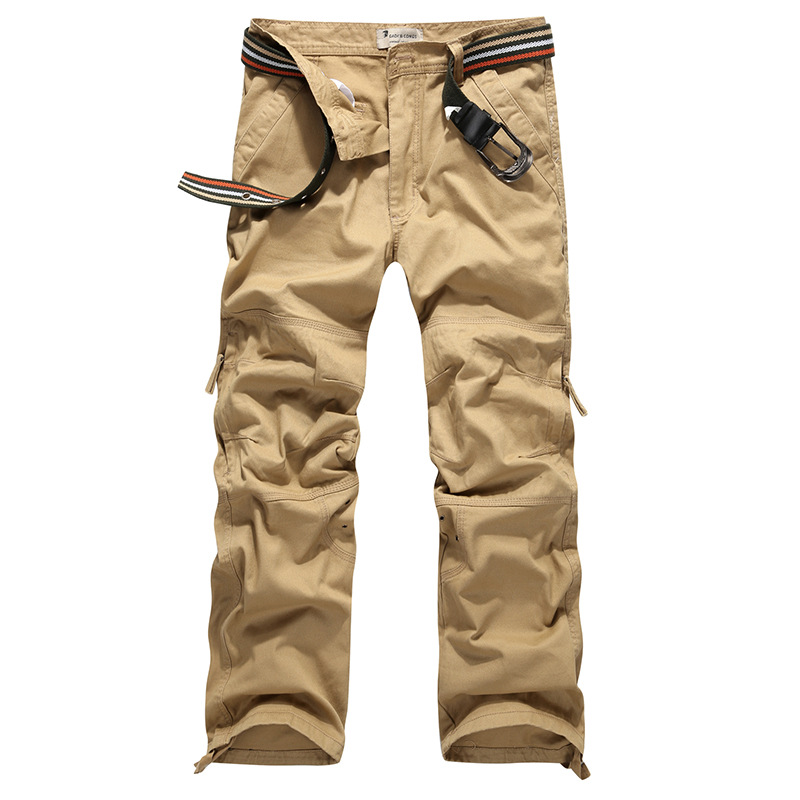 Multi Pocket Cargo Trousers Thick Men's Loose Large Size Casual Pants