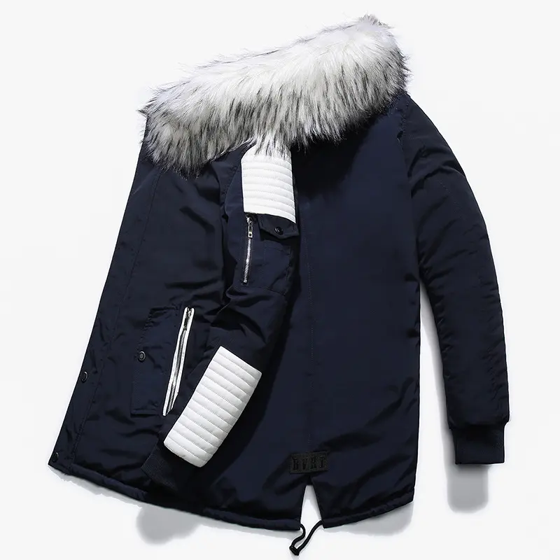 Winter Jacket Men Thicken Warm Parkas Men Casual Long