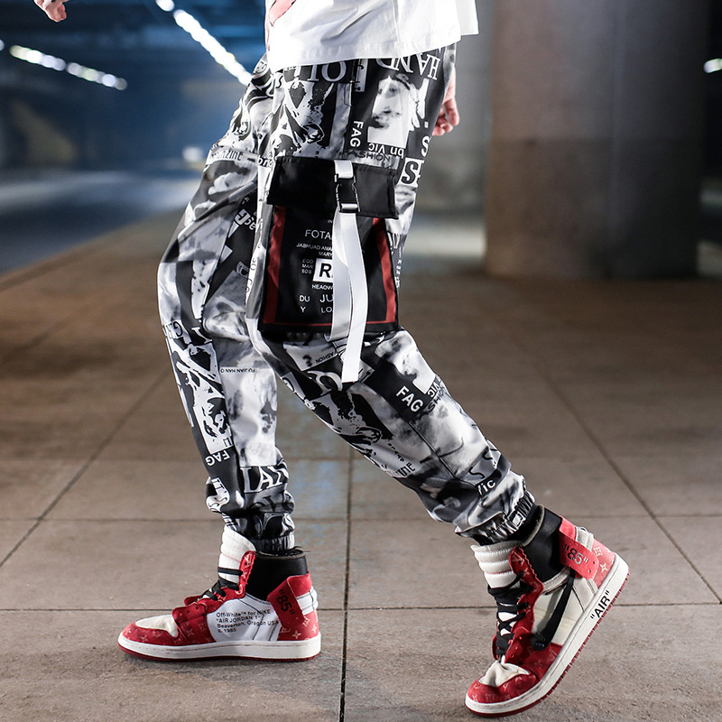 Spring And Summer Hip-hop Pants Boys Nine-point Trend Ins Overalls Men's Tide Brand Harem Pants