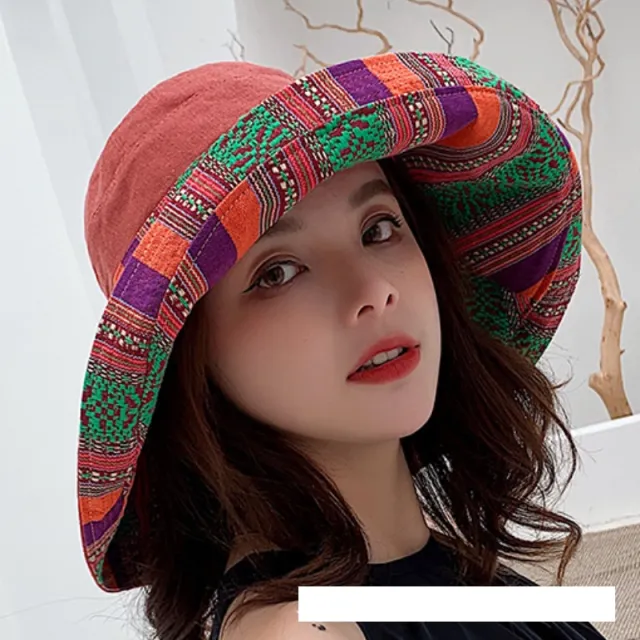 Sun Hat Women's big eaves summer Korean versatile hat fisherman's hat Japanese face covering sun hat foldable sun hat Red - Shop at LoveMi