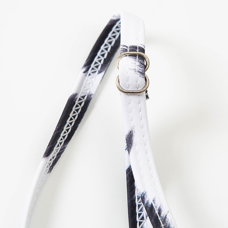 New European And American Triangle Black And White Spots Bikini Split Hot Spring Swimsuit Female High Waist