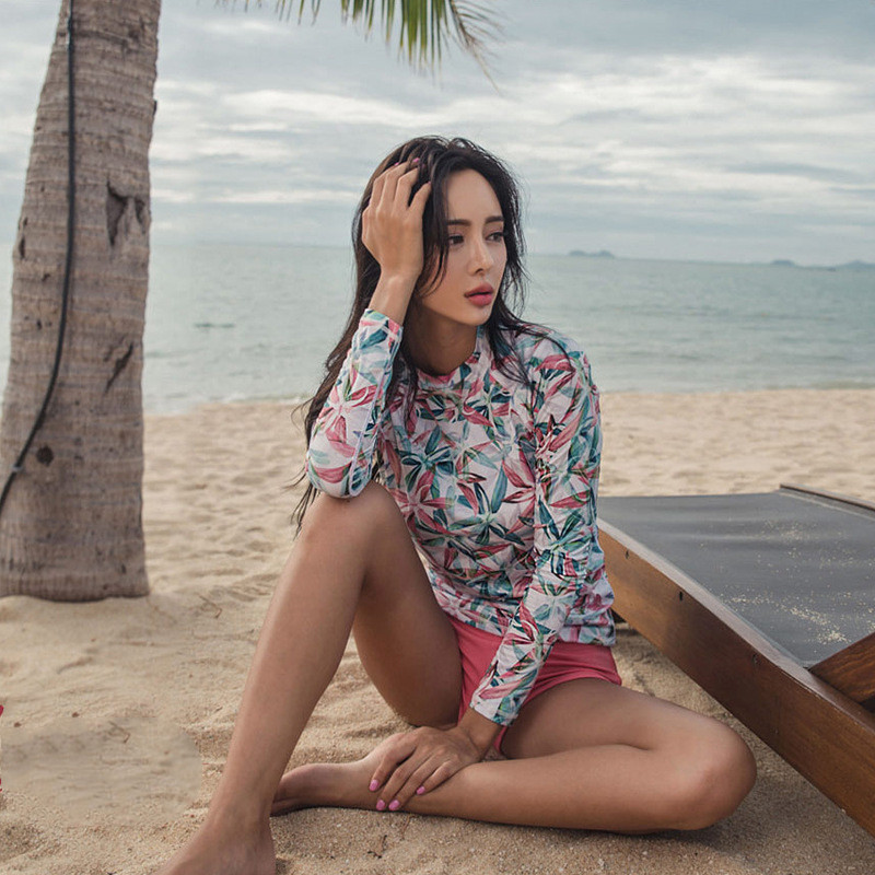 Conservative Triangle Split Bikini Hot Spring Swimwear Women