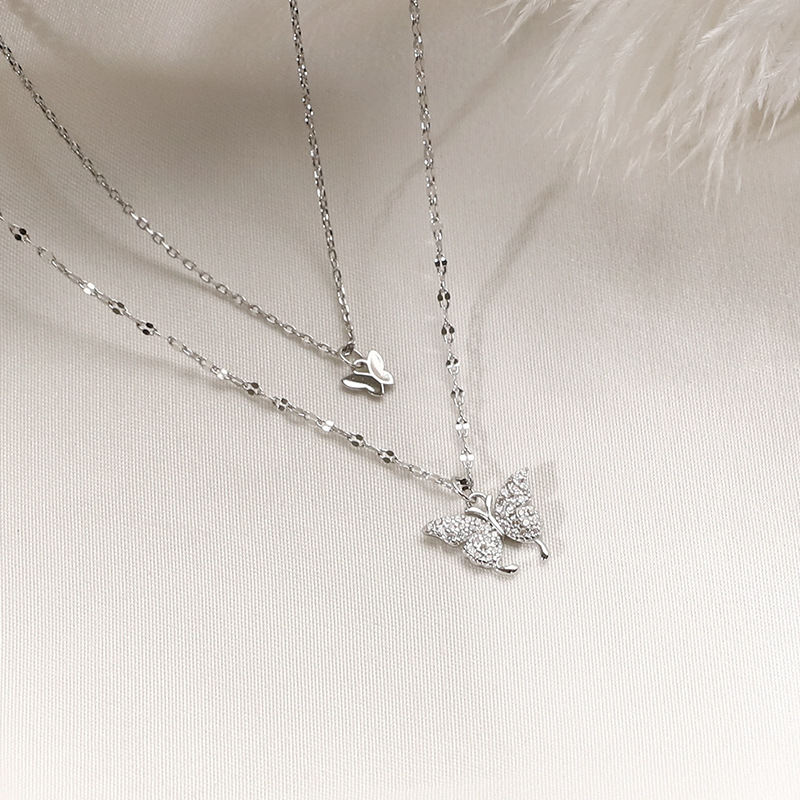 New Style Bowknot Clavicle Chain Fashion Compact For Two Girlfriends