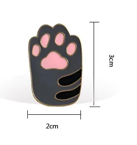 Cute Cat Star Man Dripping Oil Brooch Cat Claw Badge Ins Girl Korean Personality Decorative Clothes Fixed Pin Grey - Shop at LoveMi