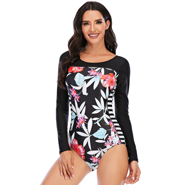 Padded For Monokini Women One Piece Swimsuit Print Bather 5522Swimsuit - Shop at LoveMi