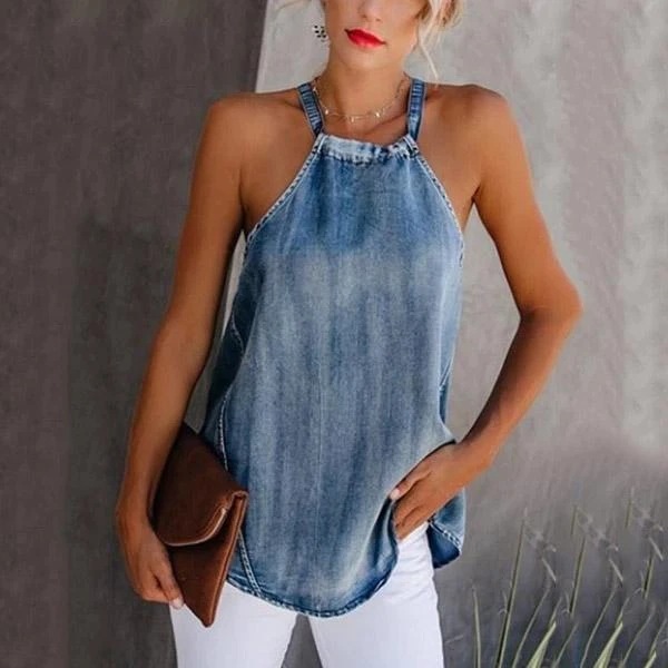 Spring And Summer New Independent Station Amazon Wish European And American Cross-Border Women's Tie-Dye Straps Sleeveless Small Sling Women