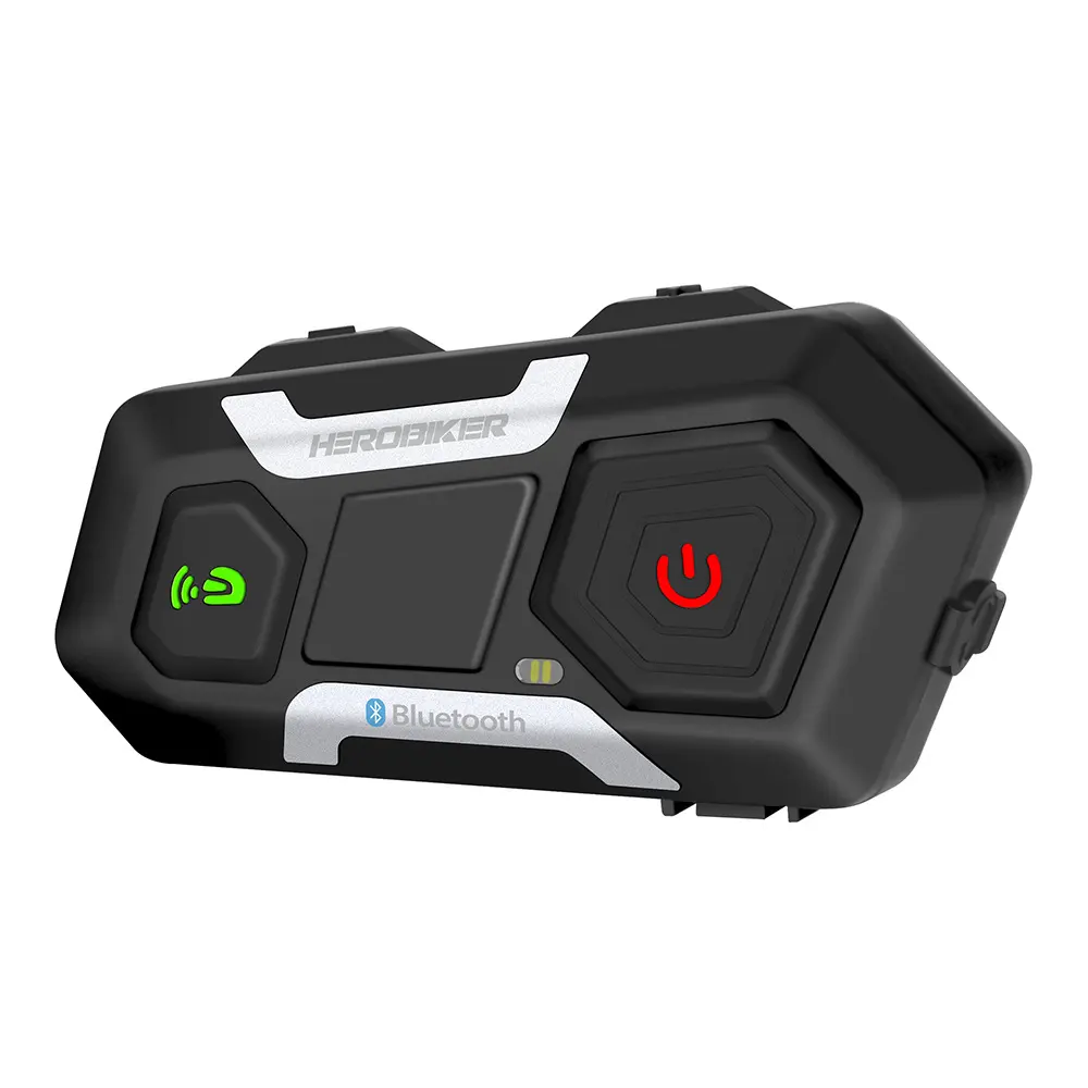 HEROBIKER Motorcycle Intercom Helmet Headset Waterproof Speaker Interphone Moto