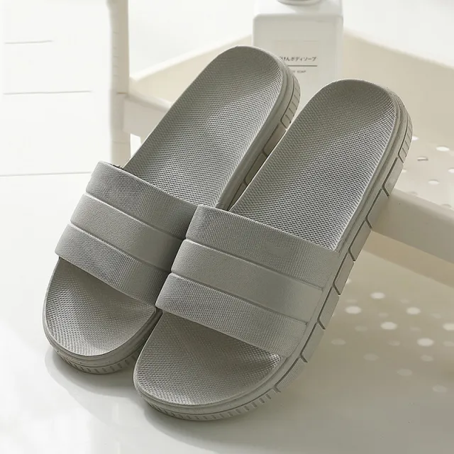 Bathing Non Slip Couple Sandals And Slippers Grey - Shop at LoveMi