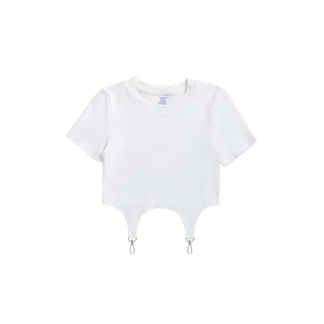 Girl Slim Fit Casual Short Sleeve T shirts Women High Street White - Shop at LoveMi