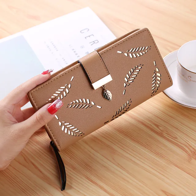 Buckle European And American Fashion Wallet Large Capacity Clutch Khaki - Shop at LoveMi