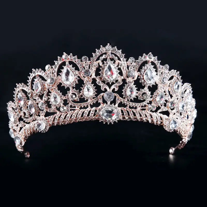 Bridal Rhinestone Wedding Big Crown Headband
